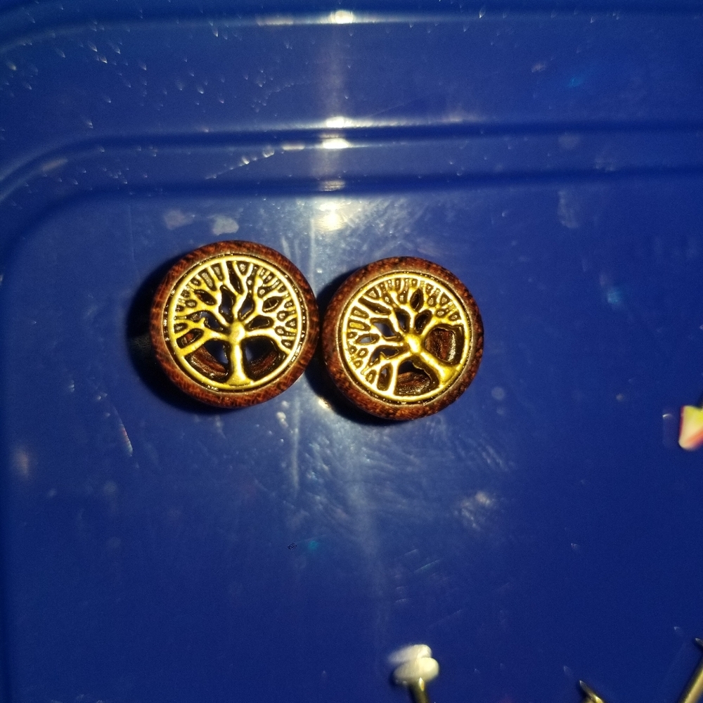 Tree of life 0g wooden plugs